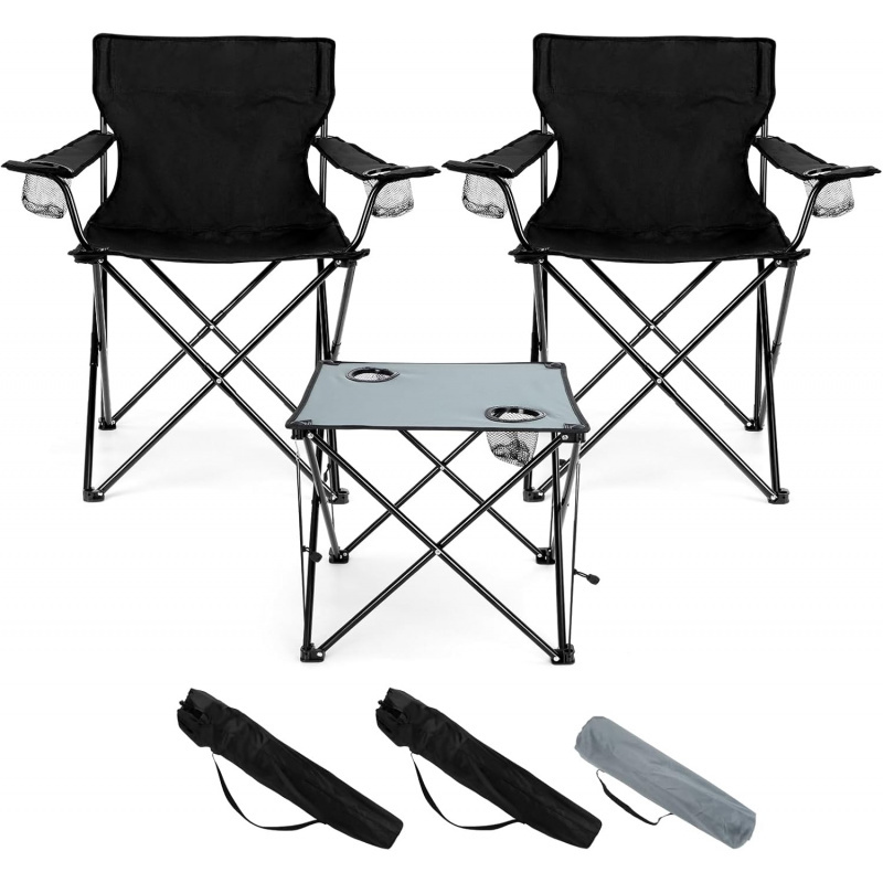 BRIVANCO Folding Camping Chair Set of 3 - Image 6