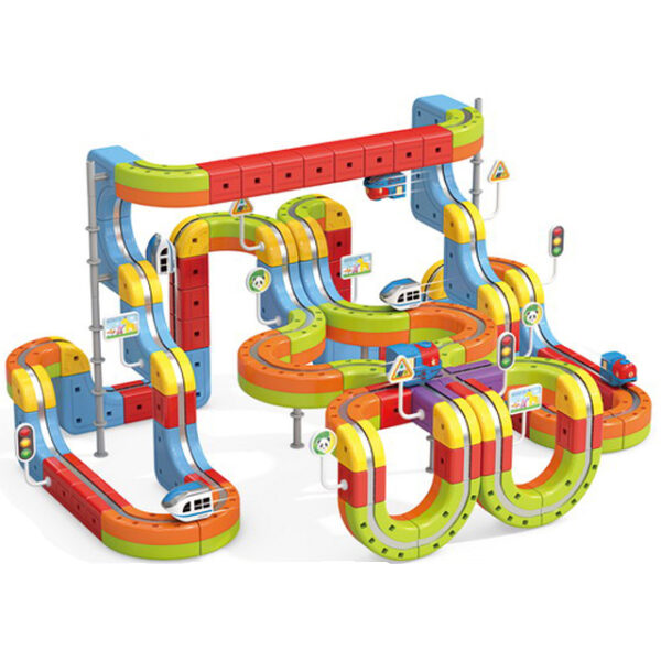 DIY Magnetic Train Rail Track Building Kits 3D Flexible Race Track Magical Train Set Railway Building Block Toys Magic Track Toys - Image 2