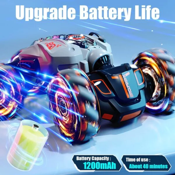 High-Quality Toys Supplier Wholesale 2.4GHz 360 Rotation 4WD Double Sided Driving Remote Control Gesture Sensing Toy Cars RC Stunt Car - Image 12