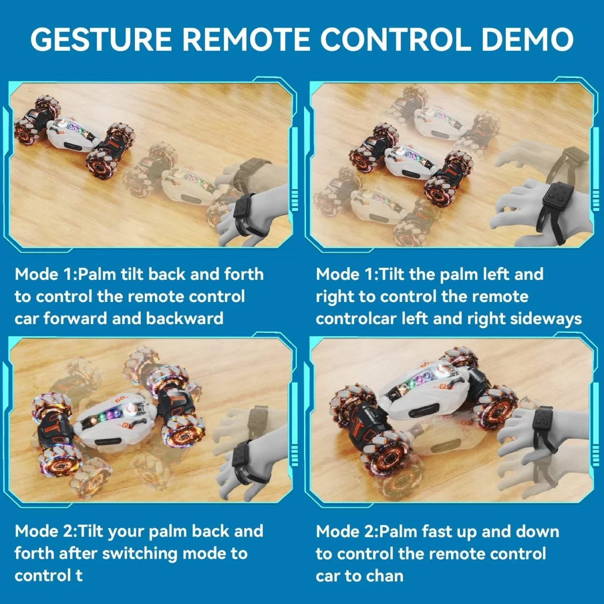 High-Quality Toys Supplier Wholesale 2.4GHz 360 Rotation 4WD Double Sided Driving Remote Control Gesture Sensing Toy Cars RC Stunt Car - Image 14