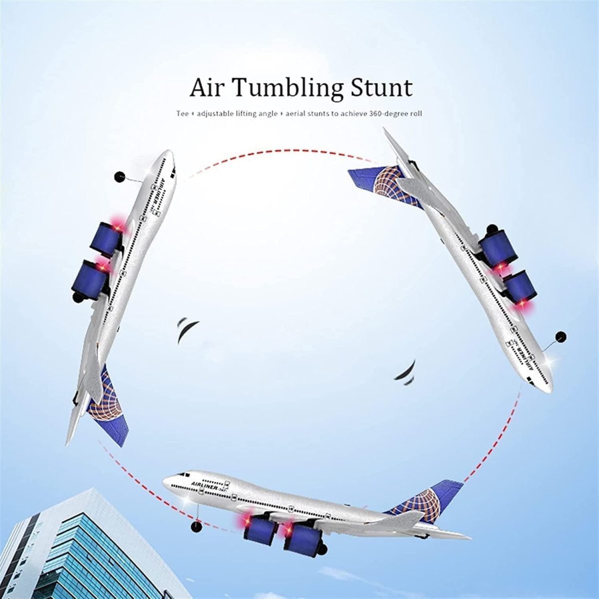 OEM Toys China Large 2.4G 3-CH Rc Glider Model Epp 747 A380 Airbus Aircraft Remote Control Airplane Electric Rc Foam Plane - Image 13