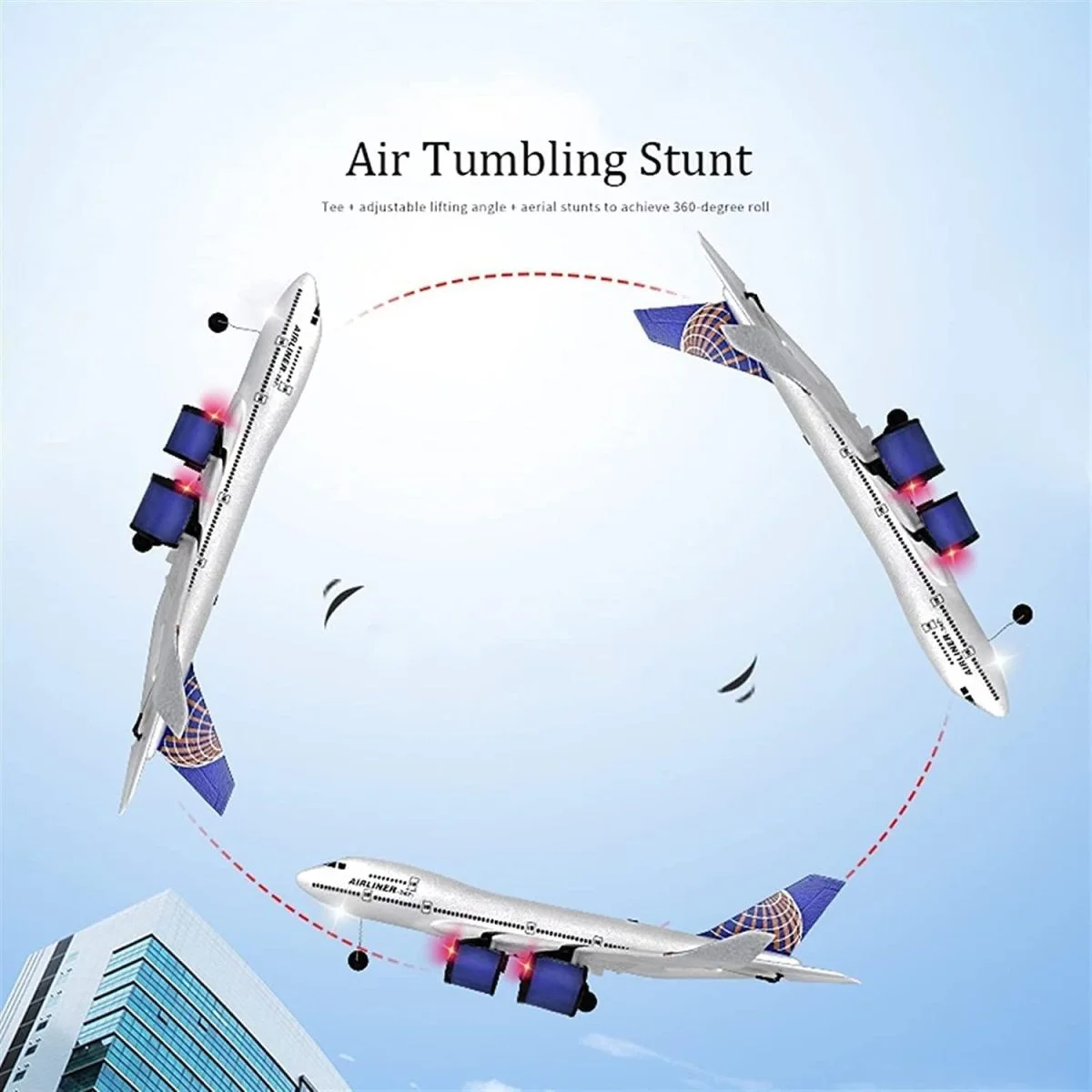 OEM Toys China Large 2.4G 3-CH Rc Glider Model Epp 747 A380 Airbus Aircraft Remote Control Airplane Electric Rc Foam Plane - Image 14