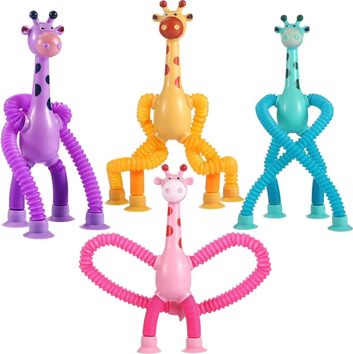 Toy Manufacturer China Toys Giraffe Pop Tubes Sensory Toys Novelty Spring Fidget Toy Stretch Tube Stress Relief Toy for Kid Adult Birthday Gift Party Favors - Image 2