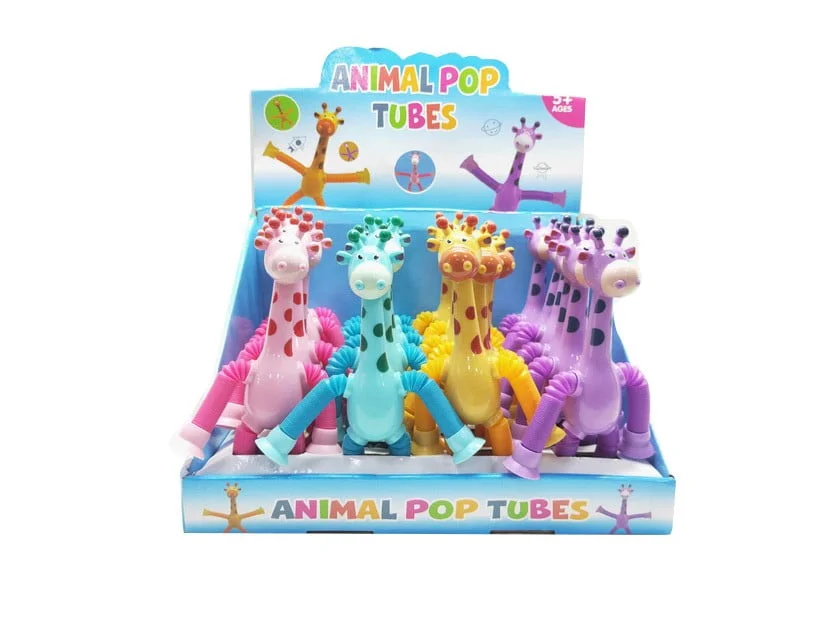 Toy Manufacturer China Toys Giraffe Pop Tubes Sensory Toys Novelty Spring Fidget Toy Stretch Tube Stress Relief Toy for Kid Adult Birthday Gift Party Favors - Image 7