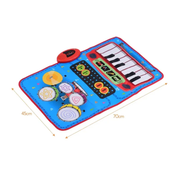 China Toy Distributor Wholesale Educational Kids Interactive Drum Piano Keyboard 2 in 1Baby Musical Play Mat Toys - Image 12