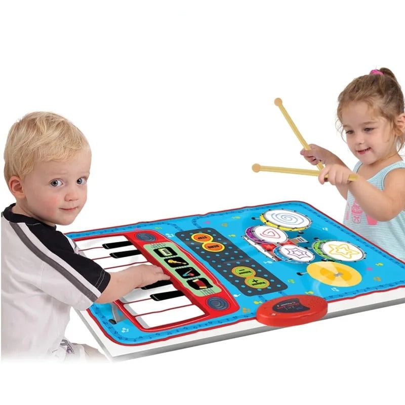China Toy Distributor Wholesale Educational Kids Interactive Drum Piano Keyboard 2 in 1Baby Musical Play Mat Toys - Image 13