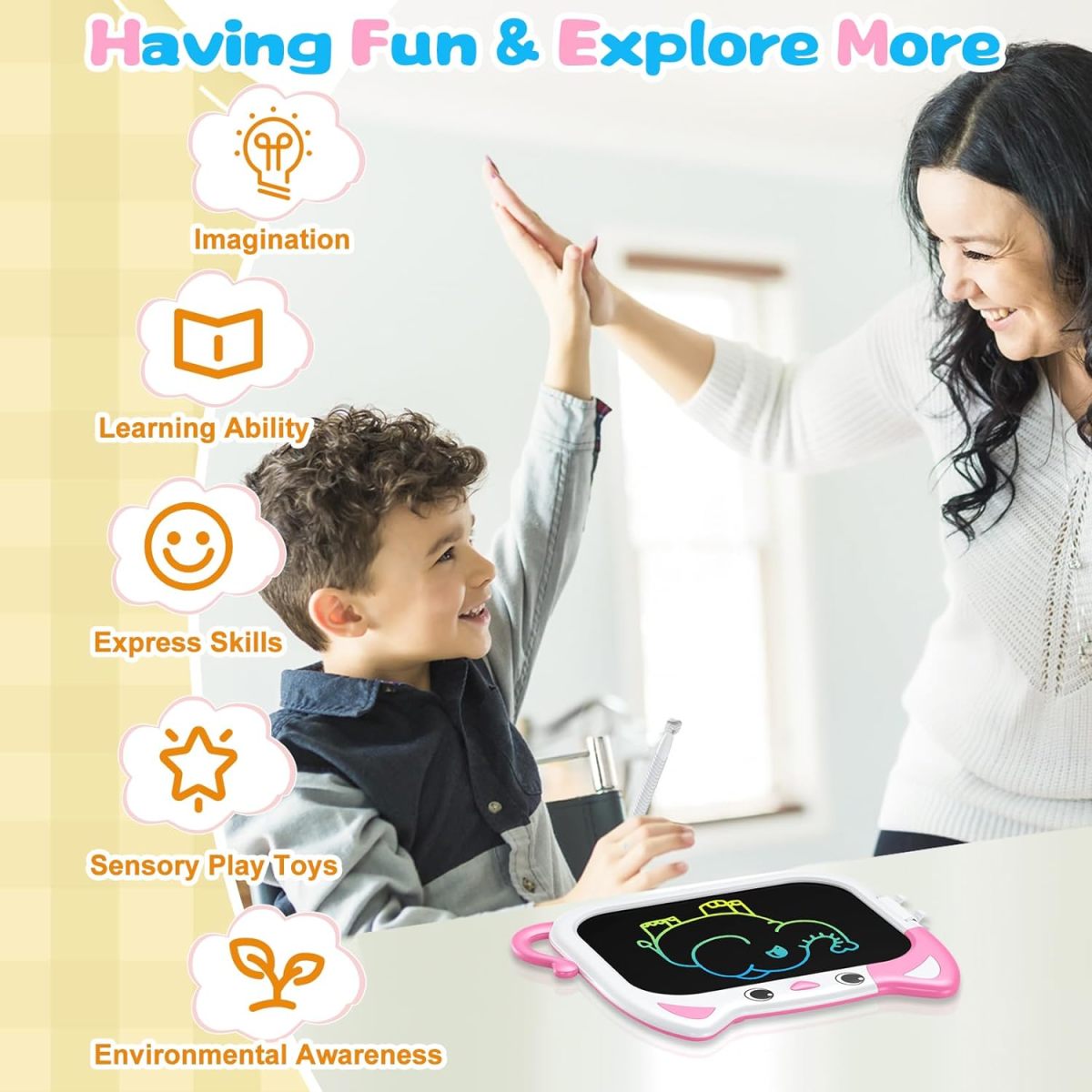 10 Inch Colorful Electronic Erasable Drawing Pad - Image 16