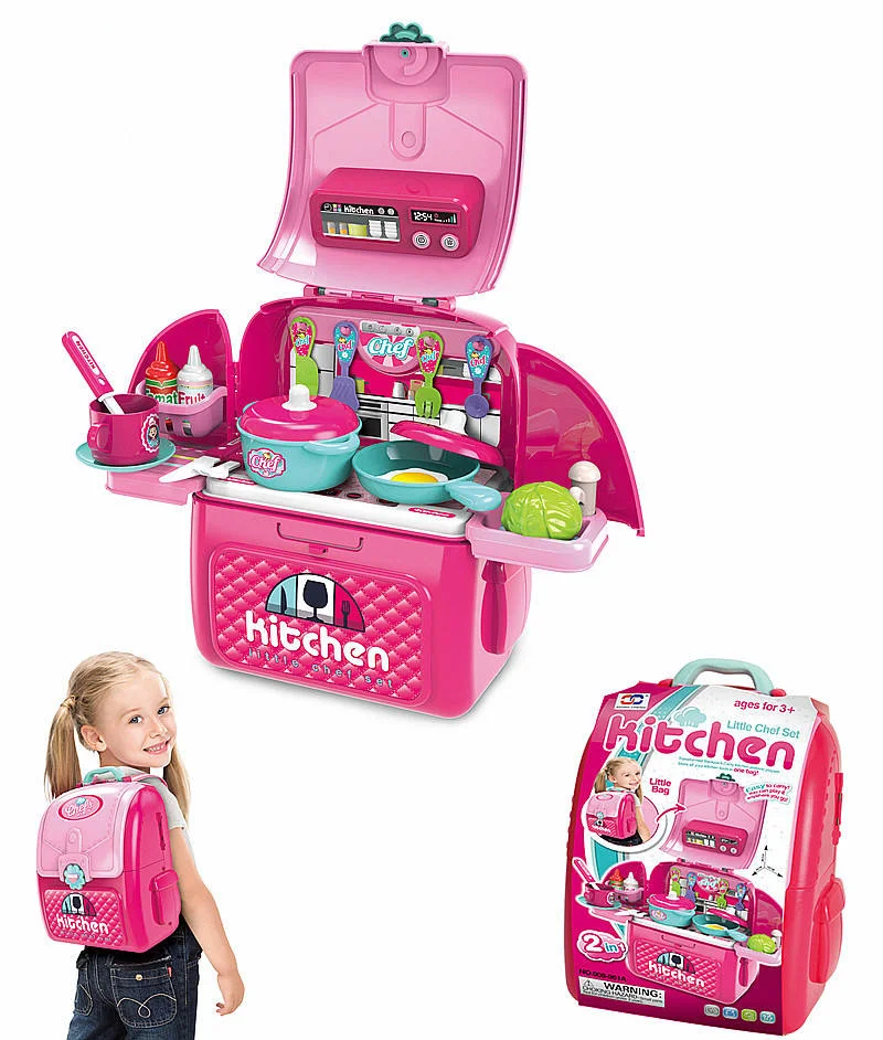 Toy Procurement China Girl Toys Mini Pretend Play Preschool Kitchen Sets Simulation Cooking Pink Color Kitchen Toy - Image 2