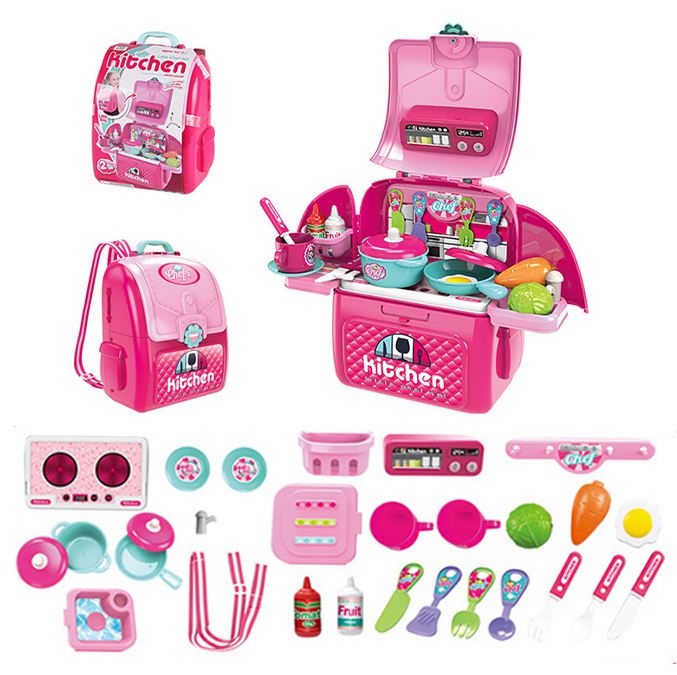 Toy Procurement China Girl Toys Mini Pretend Play Preschool Kitchen Sets Simulation Cooking Pink Color Kitchen Toy - Image 10