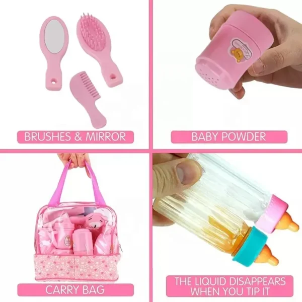 30 Piece Baby Doll Care Accessories Pretend Play Set Toy - Image 6