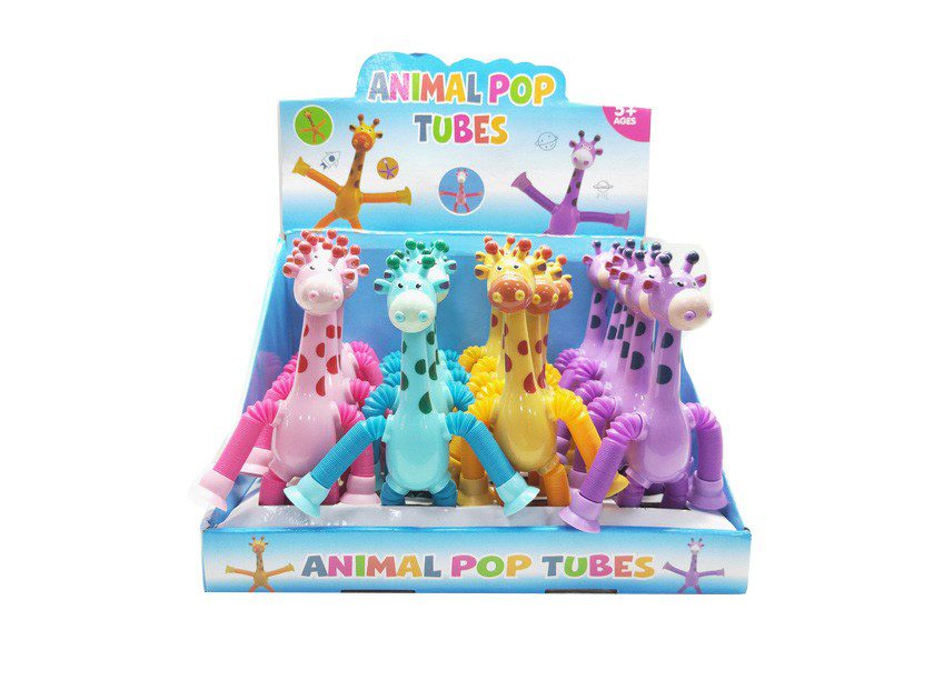 OEM Toy Manufacturer Novel Puzzle Luminous Cartoon Giraffe Retractable Suction Cup Variety Shapes Educational Decompression Pop Fidget Toy - Image 3