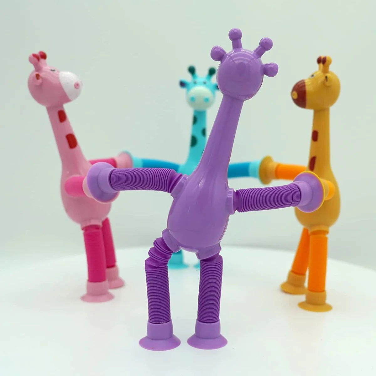 OEM Toy Manufacturer Novel Puzzle Luminous Cartoon Giraffe Retractable Suction Cup Variety Shapes Educational Decompression Pop Fidget Toy - Image 14