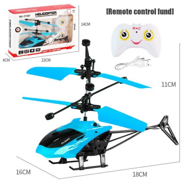Factory Price Toys Remote Control Helicopter USB Charging Lights Fall-resistant Infrared Gesture Sensor Flying Induction Helicopter - Image 2