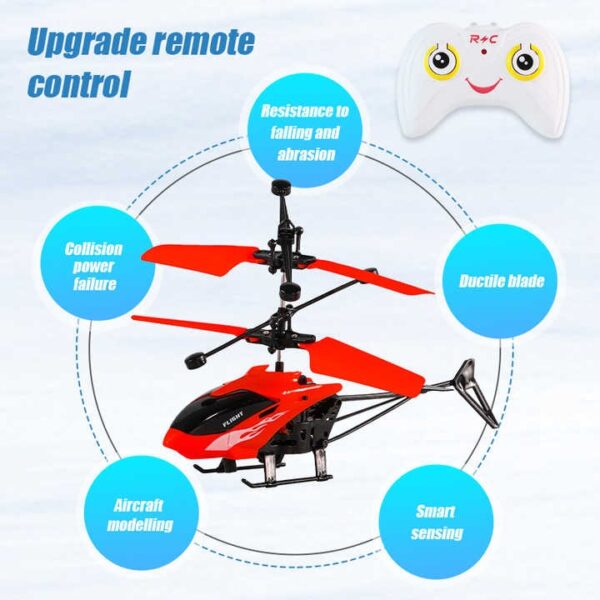 Factory Price Toys Remote Control Helicopter USB Charging Lights Fall-resistant Infrared Gesture Sensor Flying Induction Helicopter - Image 6