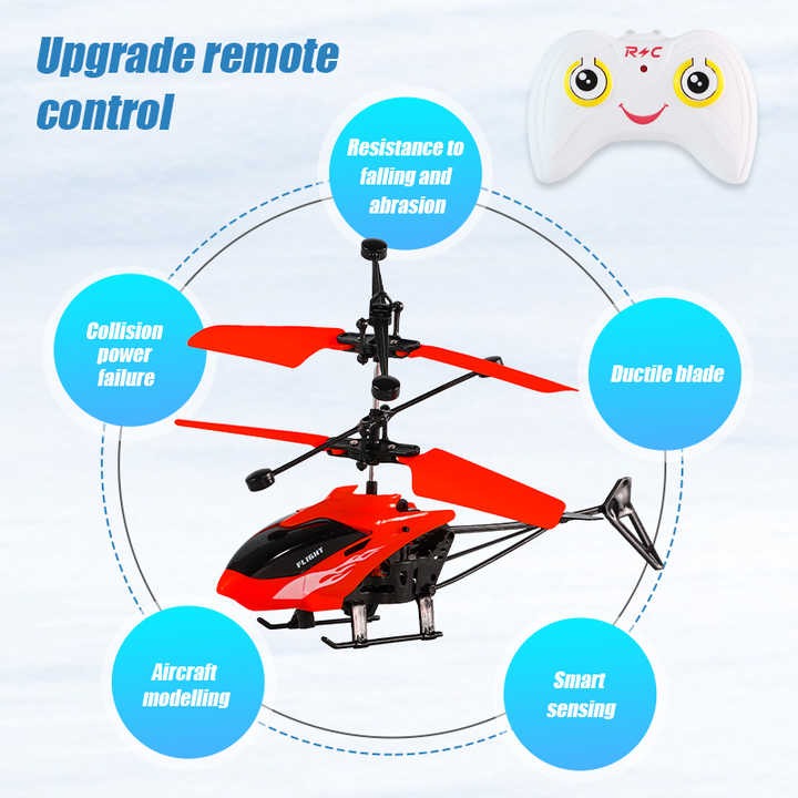 Factory Price Toys Remote Control Helicopter USB Charging Lights Fall-resistant Infrared Gesture Sensor Flying Induction Helicopter - Image 5
