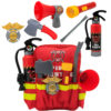Safe Toys China Pretend Play Preschool Firefighter Toys Backpack Megaphone Fire Extinguisher Role Play Tool Toy Set for Kids - Image 13