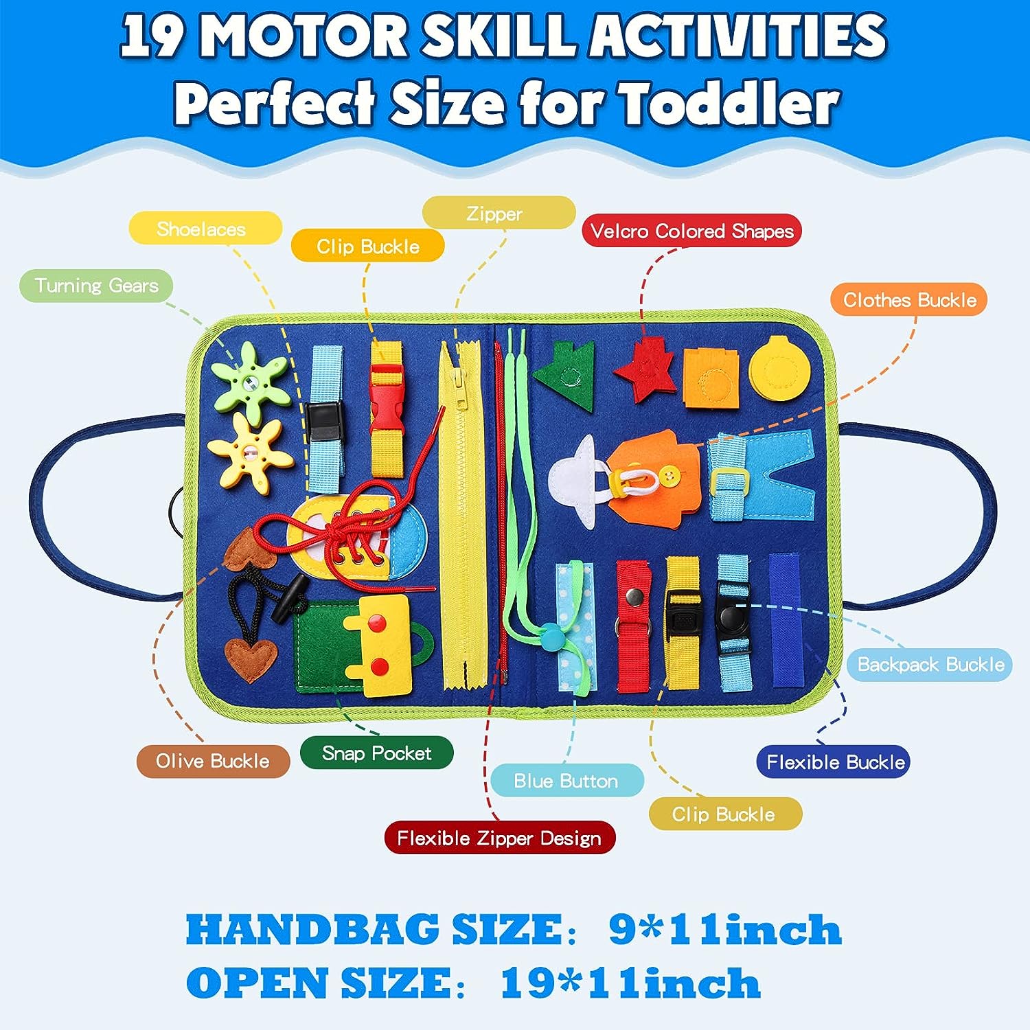 Wholesale Montessori Toys Toddler Activities Board Kids Sensory Board Dinosaur Busy Board Montessori Toy - Image 3