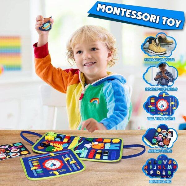 Wholesale Montessori Toys Toddler Activities Board Kids Sensory Board Dinosaur Busy Board Montessori Toy - Image 8