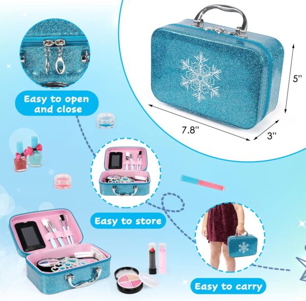 Girl Toys Real Washable Kids Lip Gloss Mini Nail Makeup Kit Makeup Set Toy for Girl - Image 8