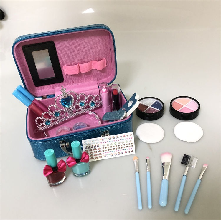 Girl Toys Real Washable Kids Lip Gloss Mini Nail Makeup Kit Makeup Set Toy for Girl - Image 11