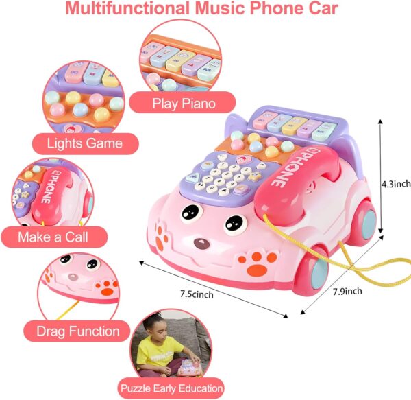 Multifunctional Cute Children’s Infant Virtual Story Machine Whack A Mole Game Music Toy Telephone Toys for Kids - Image 4