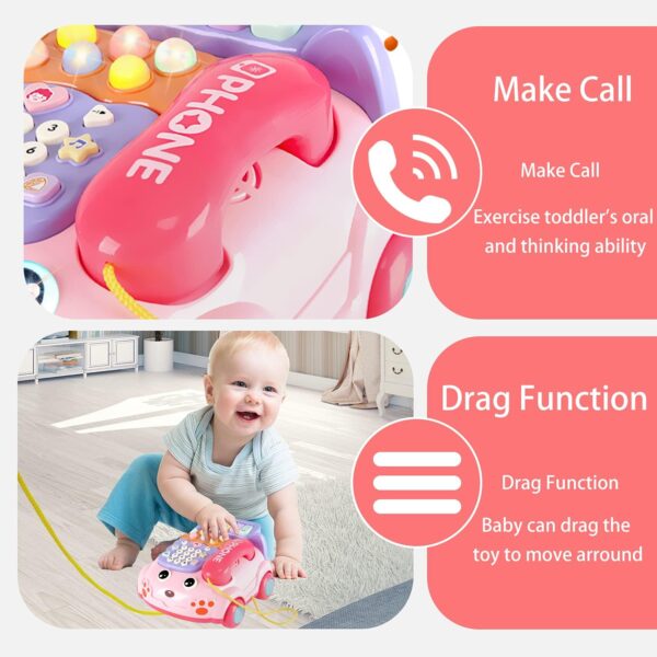 Multifunctional Cute Children’s Infant Virtual Story Machine Whack A Mole Game Music Toy Telephone Toys for Kids - Image 10