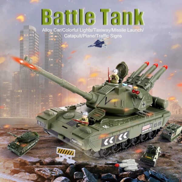 Military Toys Set Big Toy Diecast Army Tank Toy for Kids - Image 6
