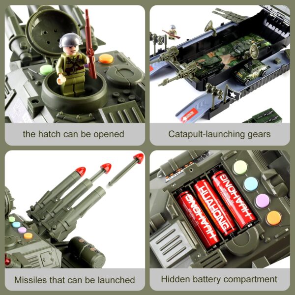 Military Toys Set Big Toy Diecast Army Tank Toy for Kids - Image 10