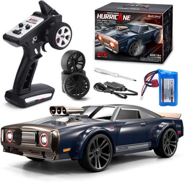 RC CAR Remote Control 1: 16 2.4GHz 35KM/H High Speed 4WD All-Wheel Drive Drift Rc Retro Muscle Cars - Image 2