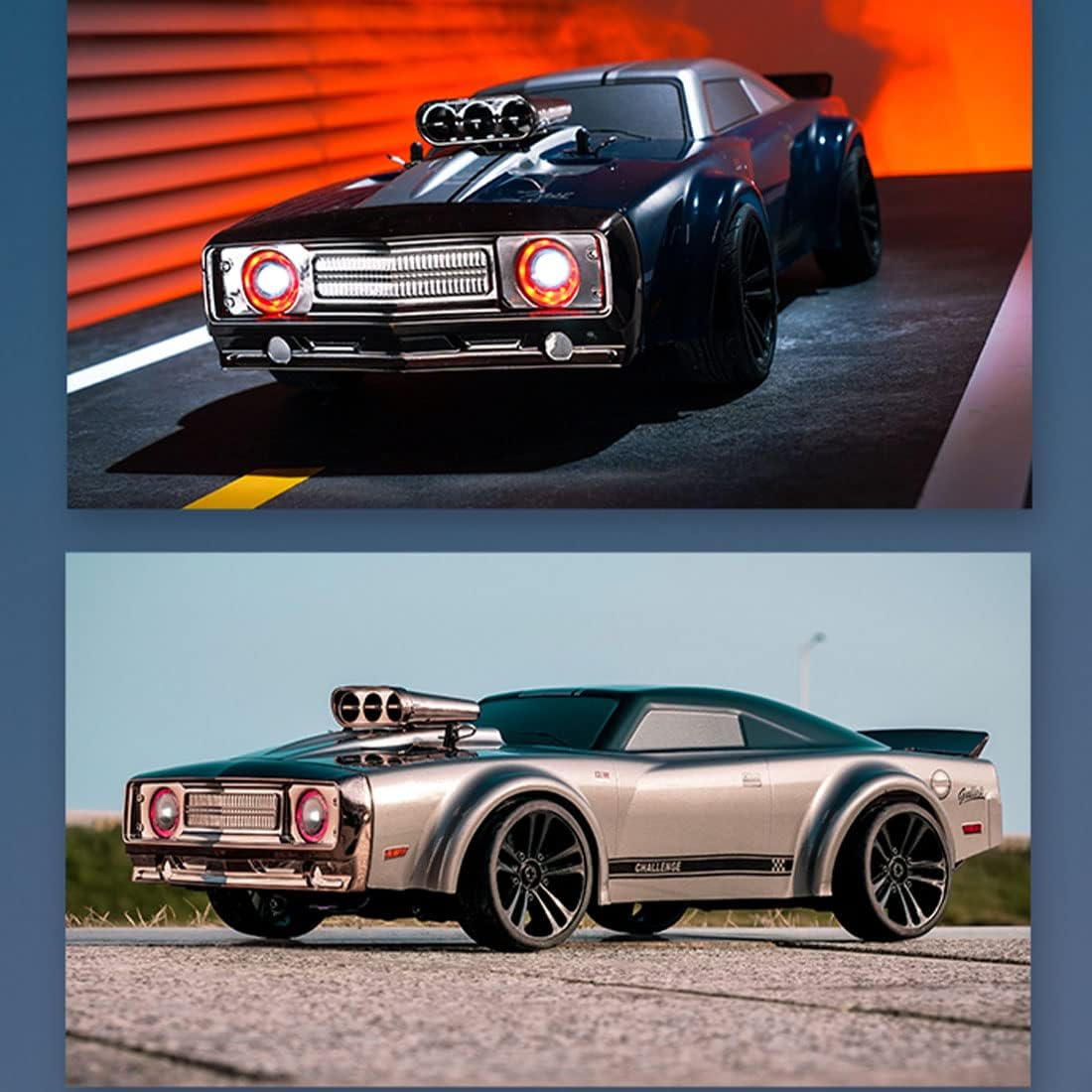 RC CAR Remote Control 1: 16 2.4GHz 35KM/H High Speed 4WD All-Wheel Drive Drift Rc Retro Muscle Cars - Image 3