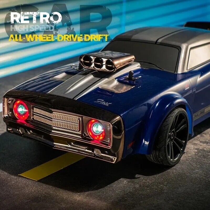 RC CAR Remote Control 1: 16 2.4GHz 35KM/H High Speed 4WD All-Wheel Drive Drift Rc Retro Muscle Cars - Image 5