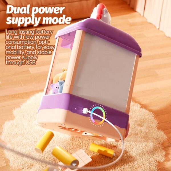 Doll Catcher Machine Toy Educational Indoor Cartoon Electronic Clip Dolls Grabber Household Kids Claw Machine with Music - Image 8