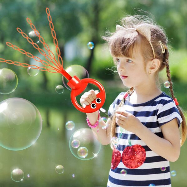 Wholesale Hot Selling 32 Hole Smiling Face Bubble Stick with 5 Claws Bubble Blower Tool Wand Toy Indoor Outdoor for Kids - Image 8