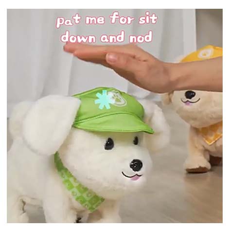 RC Voice Control Dressup Bichon Frise Intelligent Rc Pet Toy with Music Recording - Image 4