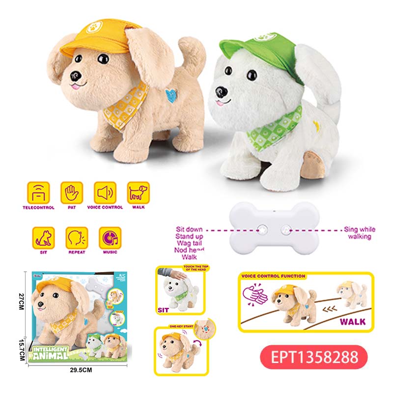 RC Voice Control Dressup Bichon Frise Intelligent Rc Pet Toy with Music Recording - Image 6