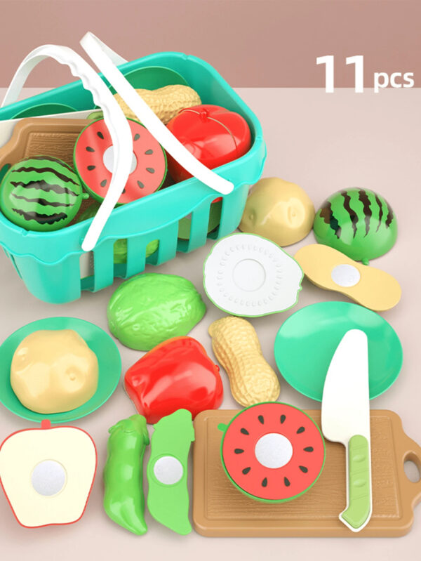 11Pcs Funny Plastic Toy School Children Baby Cutting Food Vegetables Fruit Magnet Cutting Toy for Kids - Image 4