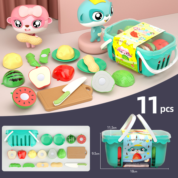 11Pcs Funny Plastic Toy School Children Baby Cutting Food Vegetables Fruit Magnet Cutting Toy for Kids - Image 9