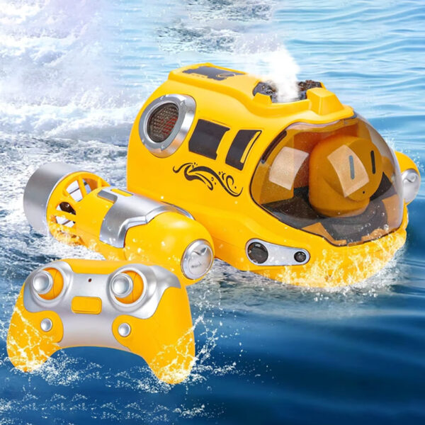 2.4G Mini Water Boat Toy Double Propeller Lighting Spray Motorboat Children Pool Water Remote Control Rc Boat Ship Juguetes - Image 2