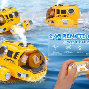 2.4G Mini Water Boat Toy Double Propeller Lighting Spray Motorboat Children Pool Water Remote Control Rc Boat Ship Juguetes - Image 15