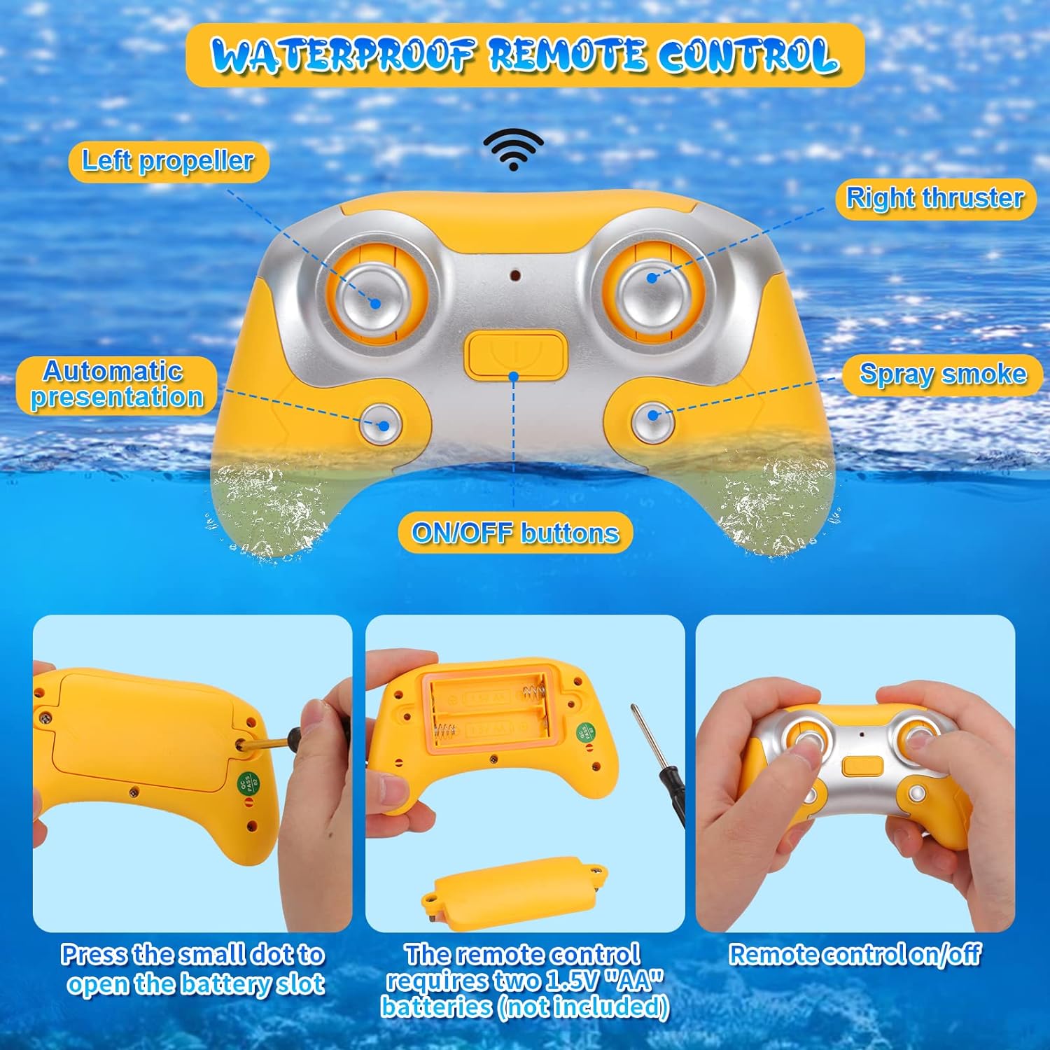 2.4G Mini Water Boat Toy Double Propeller Lighting Spray Motorboat Children Pool Water Remote Control Rc Boat Ship Juguetes - Image 7