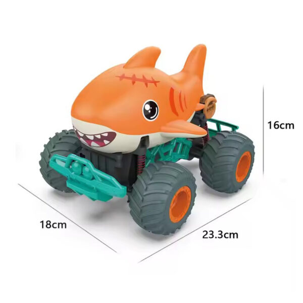 2.4G 4-Way Rc Cartoon Shark Buggy Dinosaur Car Toys Kid Dinosaurs Truck Toy - Image 8