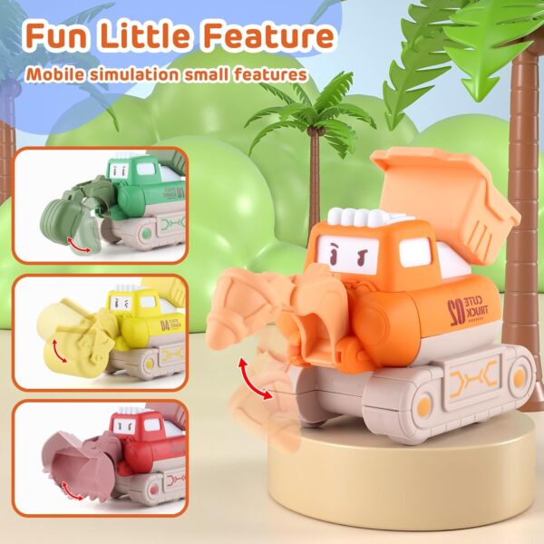 Cartoon Construction Engineering Vehicle Toys Pull Back Press To Go Toy Car Friction Power Vehicles Mini Kids Diy Truck - Image 10