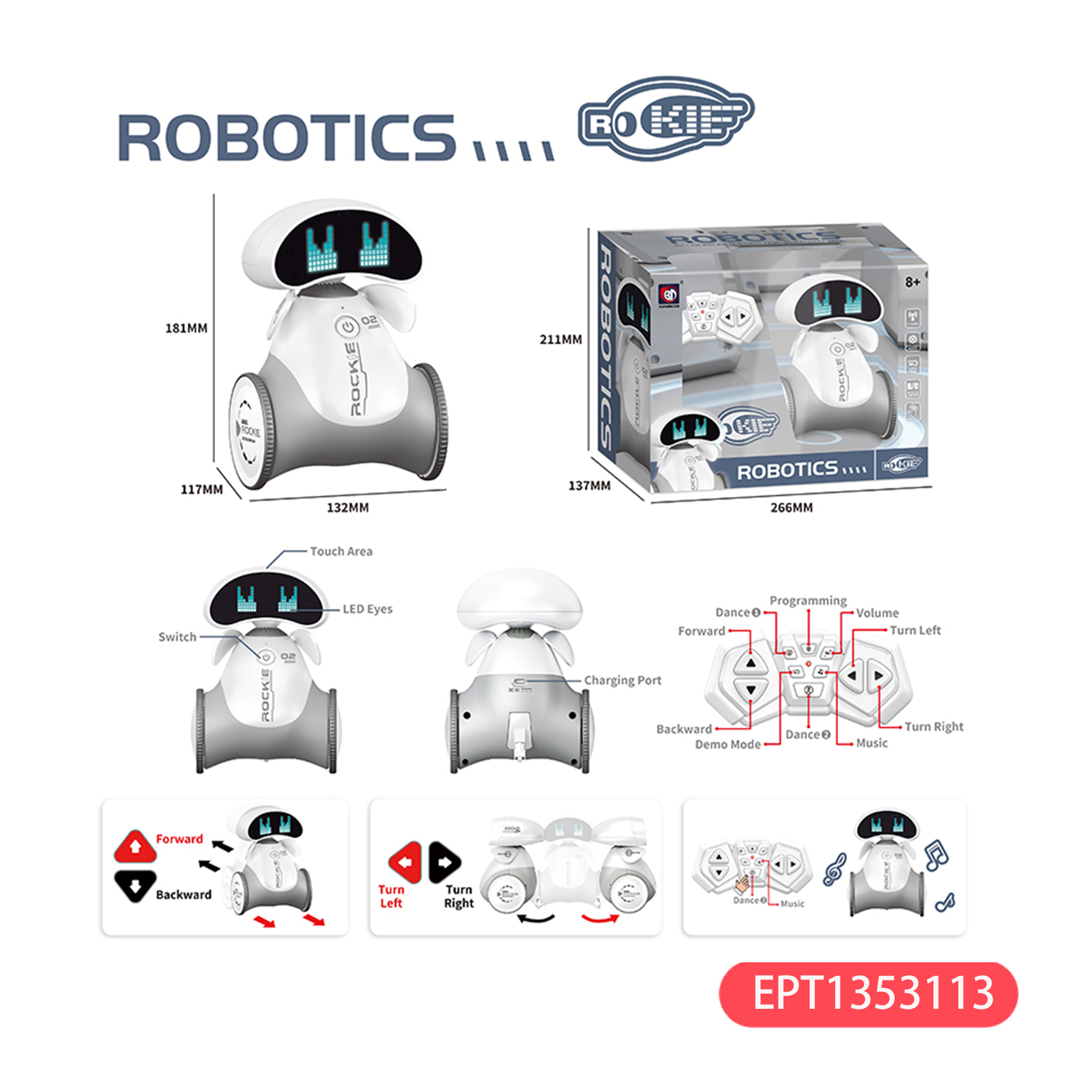 Electric Children Intelligent Parent-Child Interaction Induction Programming Lighting Music Dancing Kid Education Robot Toy - Image 11