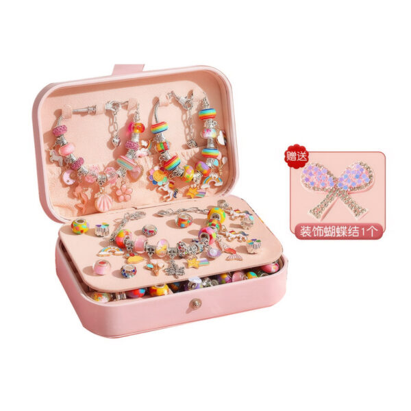 132pcs Set Candy Color Cherry Pink Pandora Bracelet Girls’ Toys New Design Girl 2024 Fashion Makeup Toy for Girls Beauty Kid - Image 2
