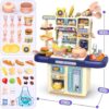 Hot Selling Product Kids Pretend Play Kitchen Toy Cooking Toys Set Kitchen Table for Children With Lights Spray - Image 15
