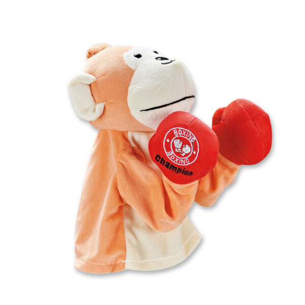 Cartoon Stuffed Monkey Hand Puppet Toy Boxing Punch Doll - Image 2