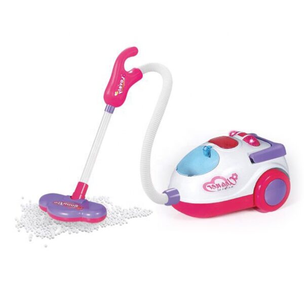 Playing House Toy Girl Mini Electric Vacuum Cleaners Cleaning Toys with Light - Image 2