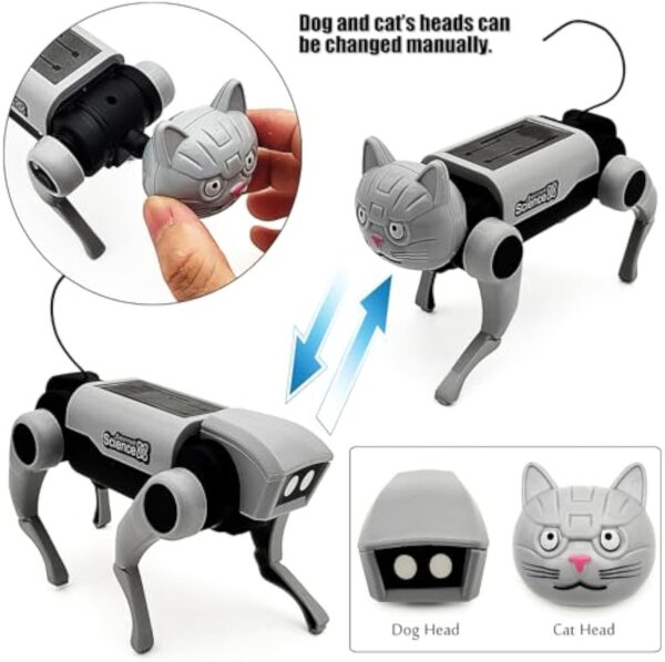 Education Diy Assembled Energy Solar Power Toy Kids Intelligent Electric Llow Price Interactive Rc Smart Robot Dog Toys - Image 8
