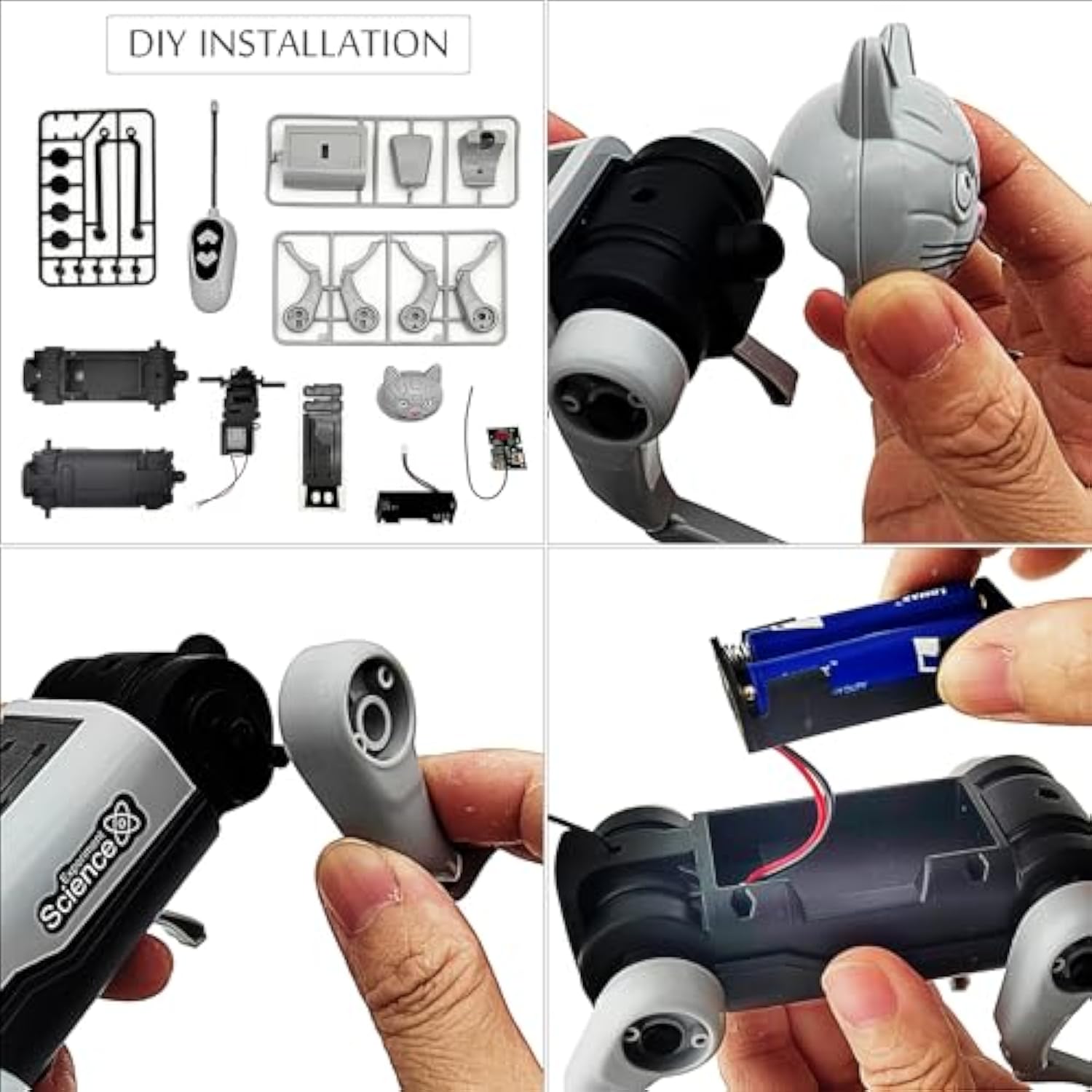 Education Diy Assembled Energy Solar Power Toy Kids Intelligent Electric Llow Price Interactive Rc Smart Robot Dog Toys - Image 11