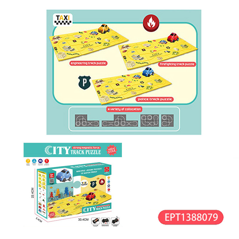Montessori Dinosaur Puzzles Diy 3D Puzzle Electric Slide Track Toy Dinosaurs Set Educational Rail Racing Car Toys - Image 7